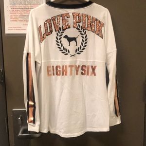 New VS Pink Oversized Long Sleeve T Shirt